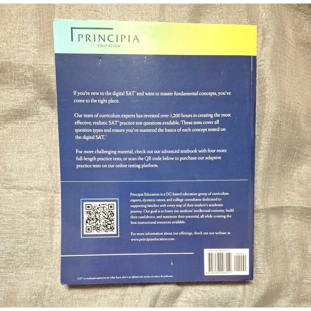 Principia Education Digital SAT Prep 2026 Edition Four Full Practice Tests Paper